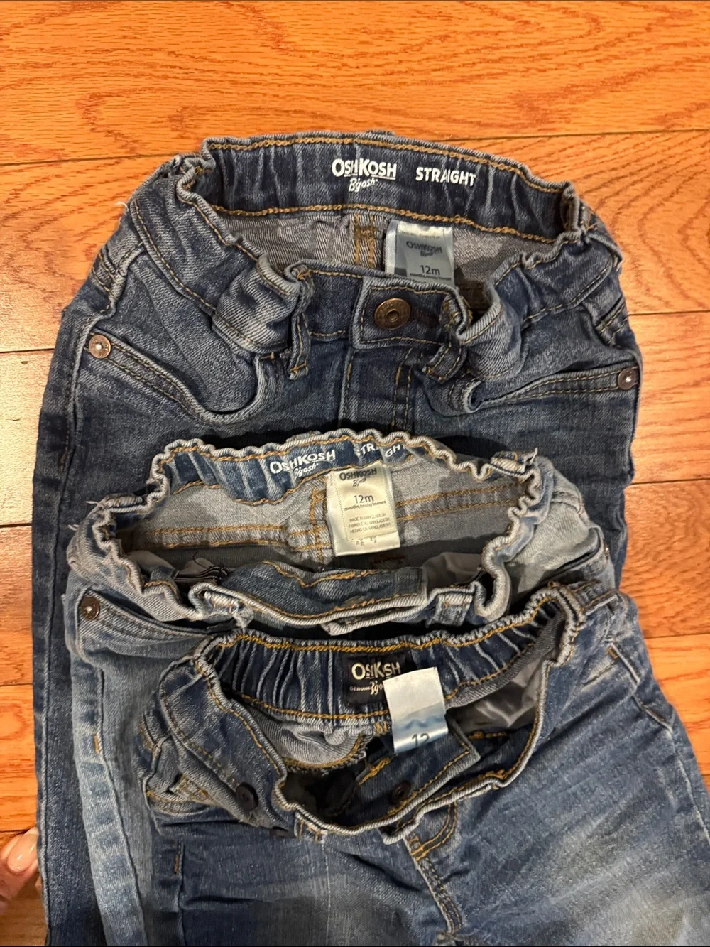 Jean Bundle 3 OshKosh B'gosh Boys Blue Denim Jeans Trio